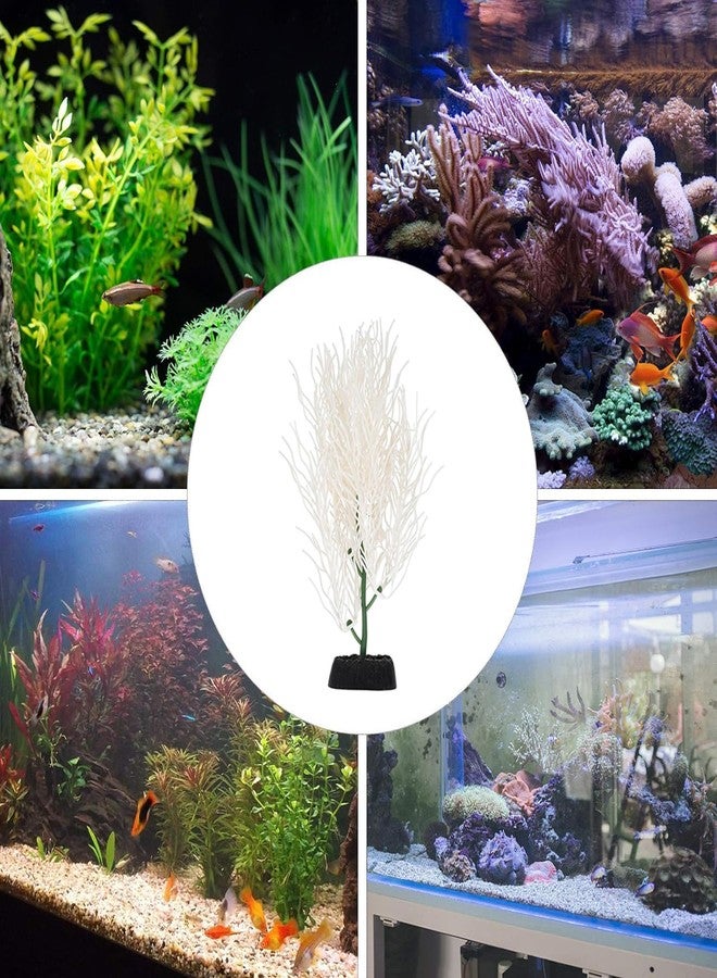 HALONTIN Aquarium Plants Silicone White Fish Tank Decorations Plastic Plants Betta Fish Tank Accessories Aquarium Decor - Image 5